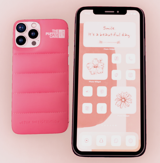IPHONE PUFFER HOT PINK