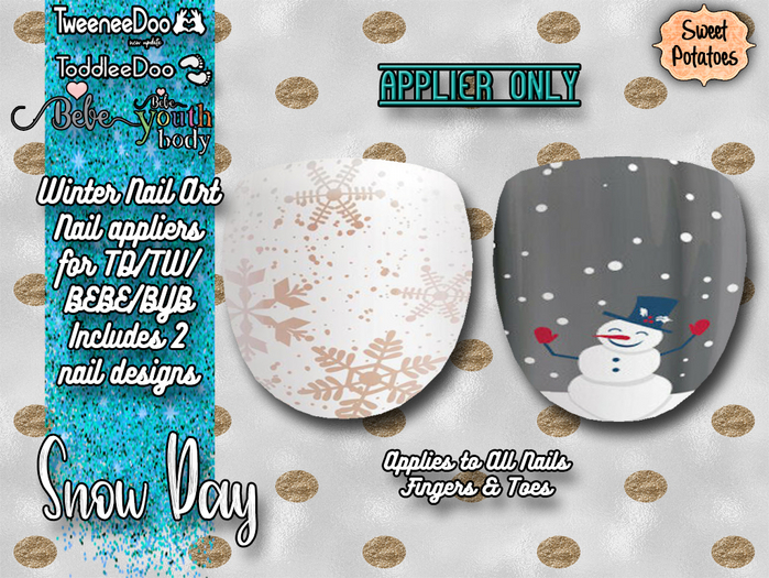 < SP > Winter Collection Nail Art for TD/BEBE/TW/BYB-Snow Day