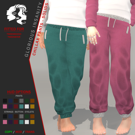 [ gi ] Chillax Pants - T - Solids < add me >