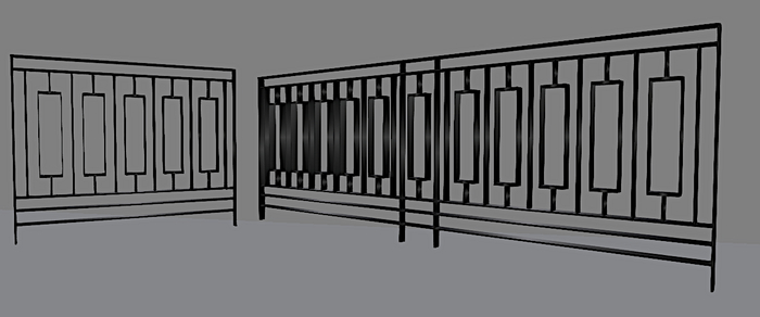 IRON RAILING FENCE MESH FULL PERM