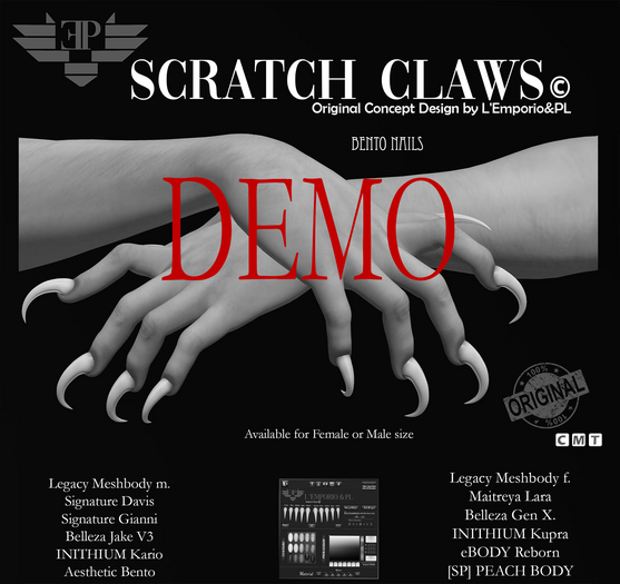 D*E*M*O L'Emporio&PL::*Scratch Claws*::-Hands- FEMALE-