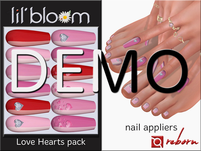  {LB} eBODY - REBORN nail HUD::DEMO Love Hearts
