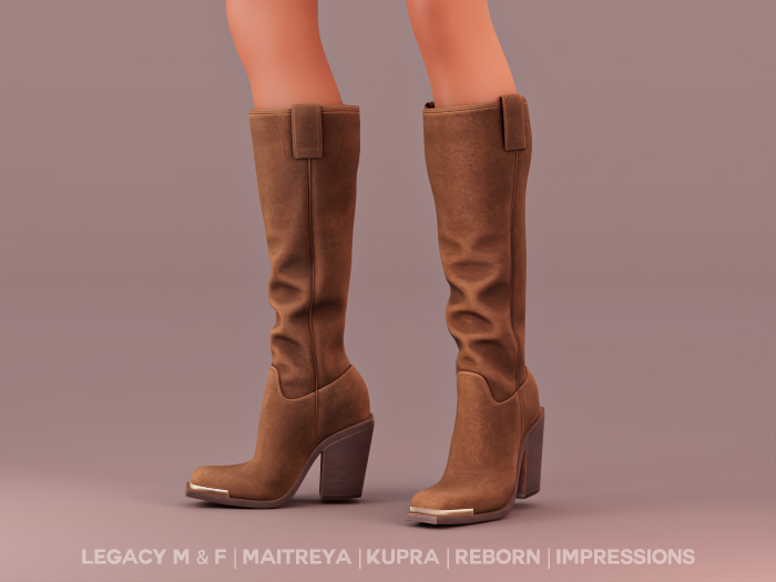 $NT Western Boots TAN SUEDE