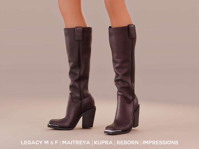 $NT Western Boots BURGUNDY