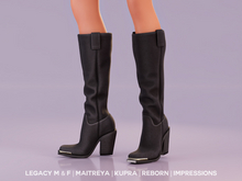 $NT Western Boots BLACK SUEDE
