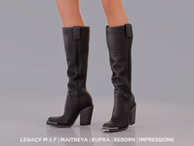 $NT Western Boots BLACK CROC