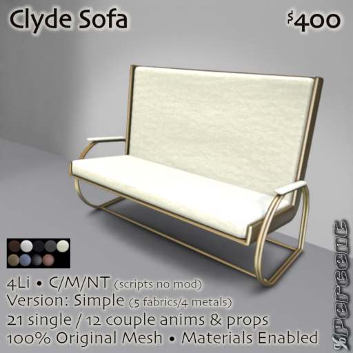% Clyde Sofa (simple) *MESH*