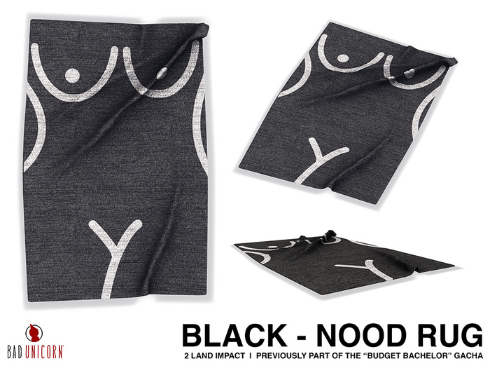 'Black' Nood Rug (Previously - Budget Bachelor Gacha Set)