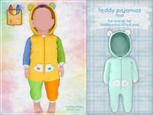 smallfry - teddy pajamas - teal