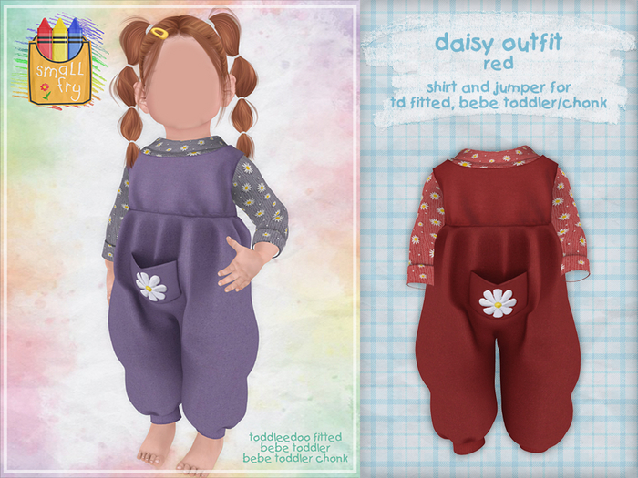 smallfry - daisy outfit red