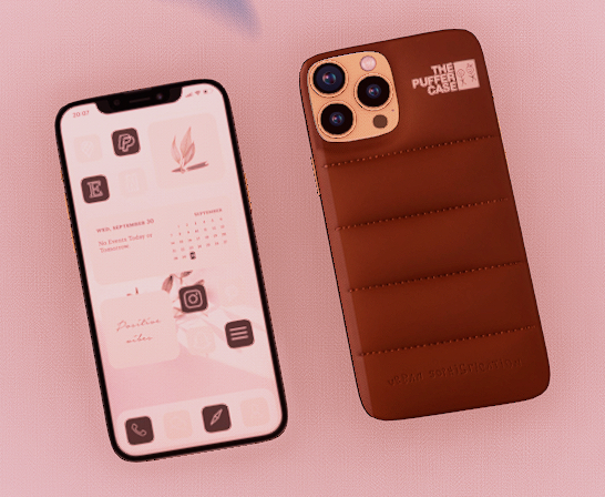 IPHONE PUFFER BROWN