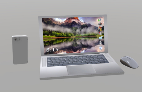 Second Life Marketplace - Silver Laptop Computer, Mouse, Cell, Notebook ...