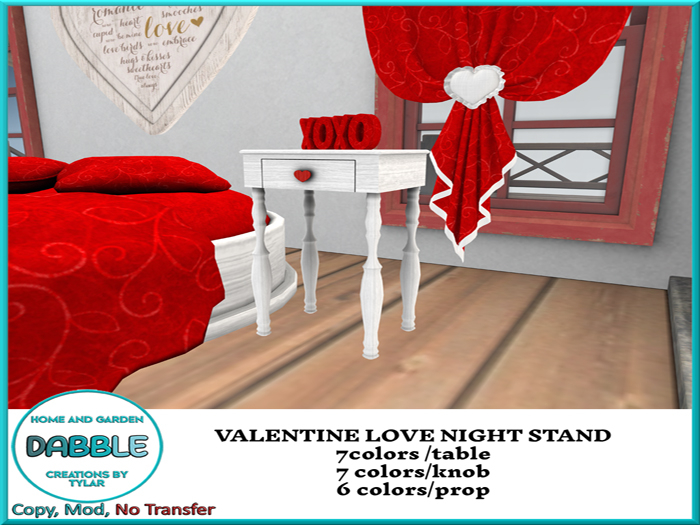 DB VALENTINE LOVE NIGHT STAND  ADD ME