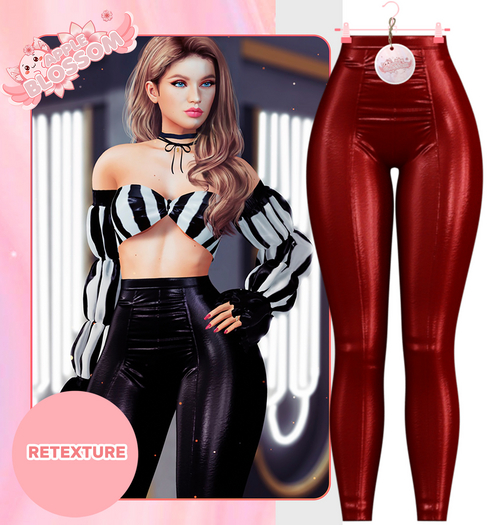 #6 Apple Blossom -Red  // Imani II Pants