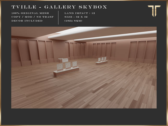 Tville - PreFab - Cute Gallery Store [Salmon] ( Skybox )