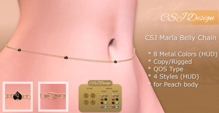 CSJ Marla Belly Chain QOS (Peach)