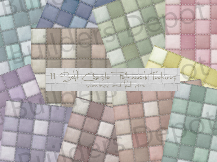 FULL PERM 11 Soft Coastal Patchwork Textures