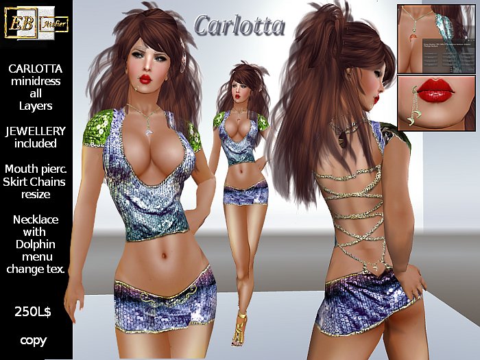 EB Atelier CARLOTTA *CandyIce* Minidress & Jewels • Lolas Omega Slink - italian designer