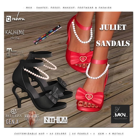 . MKN . Juliet Sandals 
