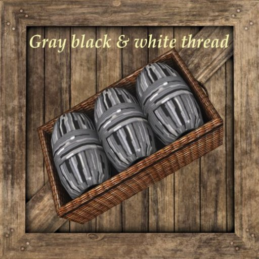 Gray White & Black Thread (10) 5