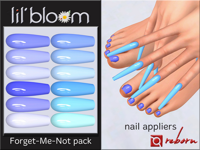 {LB} eBODY - REBORN nail HUD::Forget-Me-Not Gloss