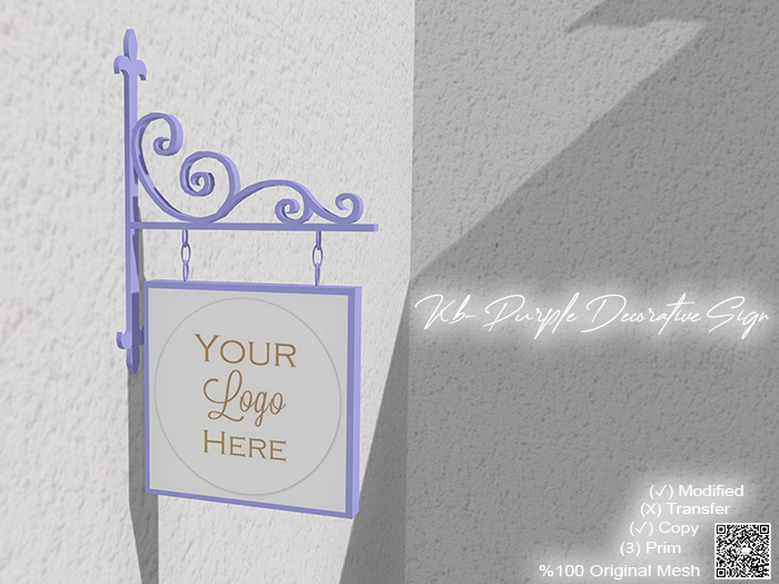 Kb- Purple Decorative Sign