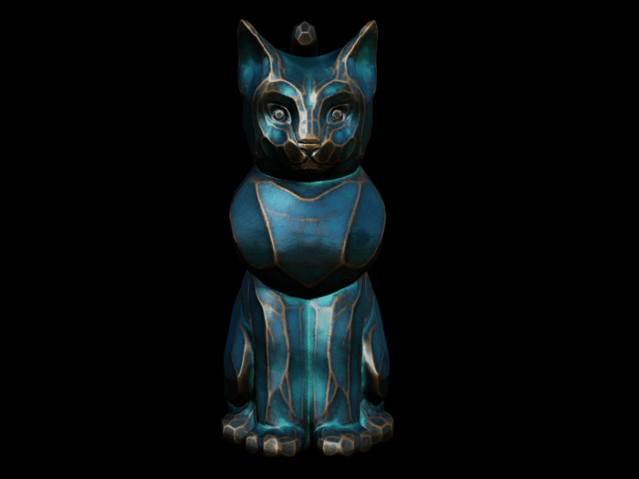 Fat Decor - Sitting Cat Blue