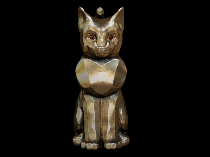 Fat Decor - Sitting Cat Gold 