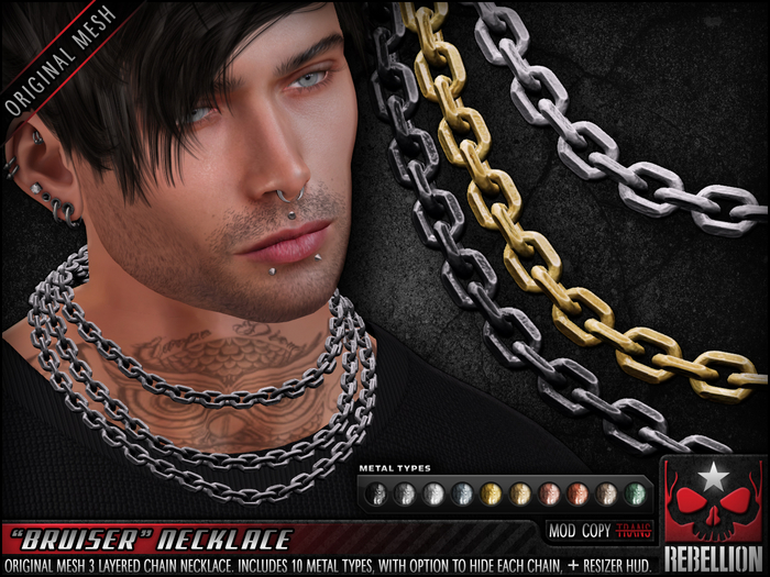 = REBELLION = "BRUISER" NECKLACE