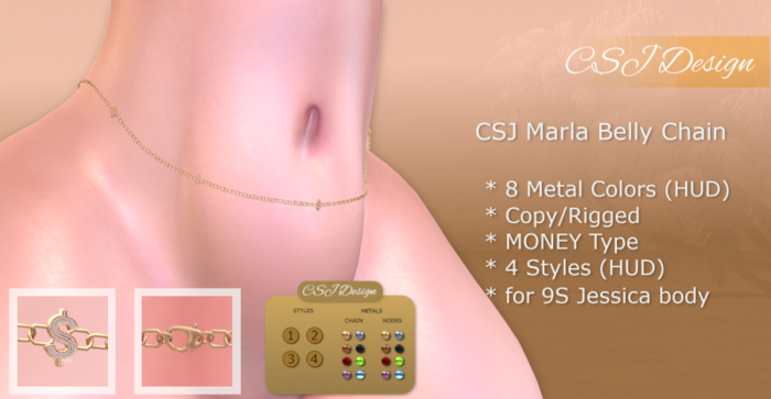 CSJ Marla Belly Chain Money (9S Jessica)