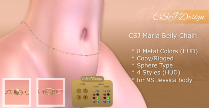 CSJ Marla Belly Chain Sphere (9S Jessica)
