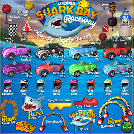 MadPea Shark Bay Raceway Car - Bubblegum