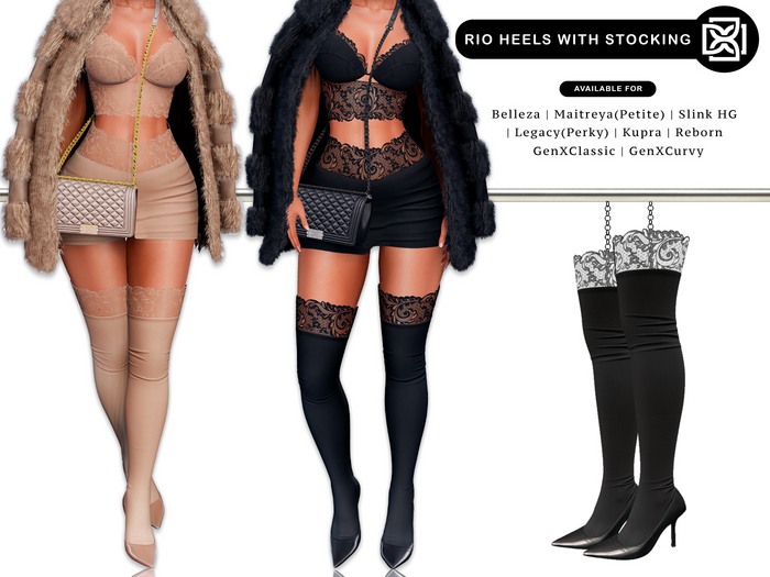 Addams - Rio Heel with Thigh Stocking #30
