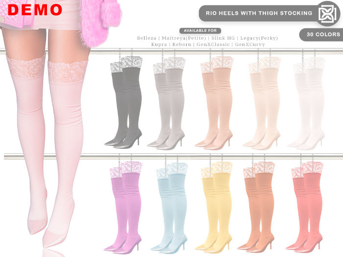 Addams - Rio Heel with Thigh Stocking #DEMO