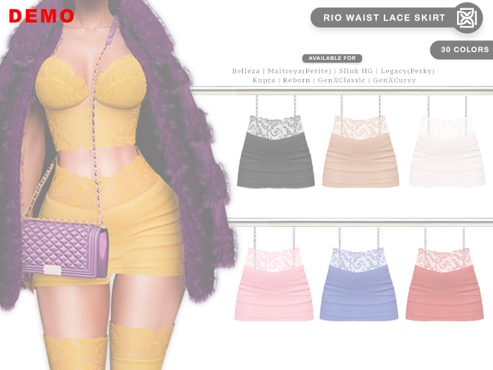 Addams - Rio Waist Lace Skirt #DEMO
