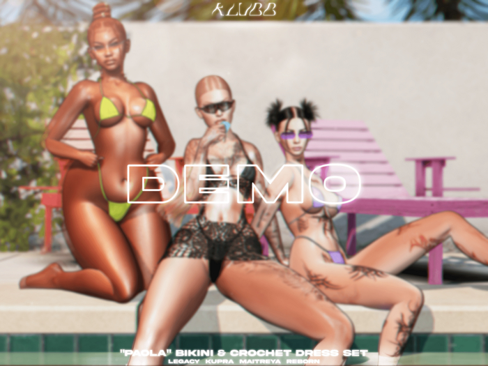 #Klubb "Paola" Bikini & Crochet Dress [DEMO]