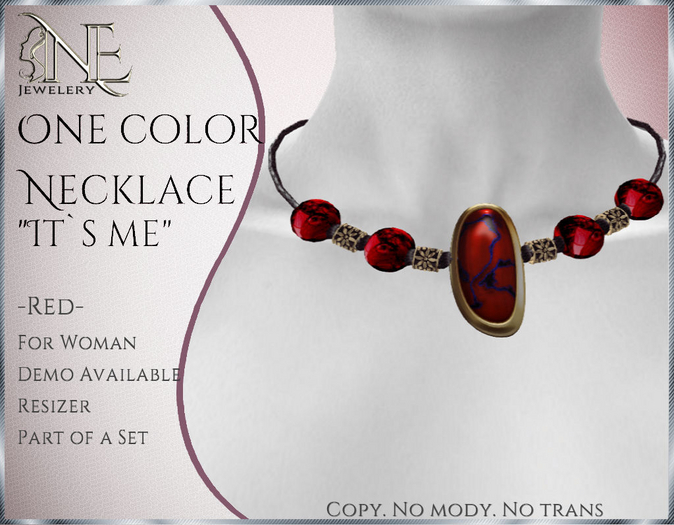 !! NE! Necklace "Its Me" red