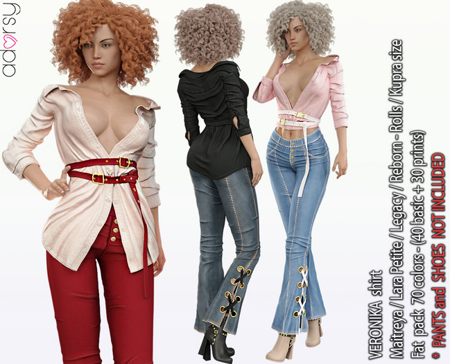 adorsy - Selina Top Fatpack - Maitreya/Legacy/Lara Petite/Kupra/Reborn-Rolls