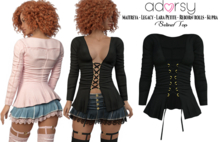 adorsy - Selina Top Dark Black - Maitreya/Legacy/Lara Petite/Kupra/Reborn-Rolls