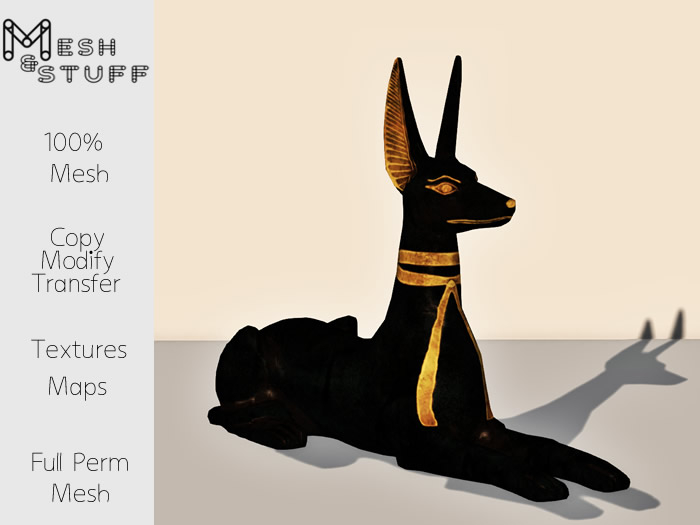M&S ~ Egyptian Anubis Statue Mesh Full Perm *