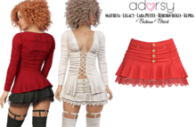 adorsy - Selina Skirt Red - Maitreya/Legacy/Lara Petite/Kupra/Reborn-Rolls