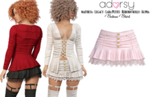 adorsy - Selina Skirt Soft Pink - Maitreya/Legacy/Lara Petite/Kupra/Reborn-Rolls