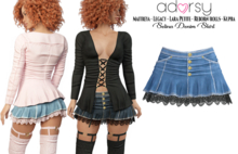 adorsy - Selina Denim Skirt Blue - Maitreya/Legacy/Lara Petite/Kupra/Reborn-Rolls