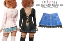 adorsy - Selina Denim Skirt Cornflower - Maitreya/Legacy/Lara Petite/Kupra/Reborn-Rolls