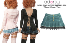 adorsy - Selina Denim Skirt Petrol - Maitreya/Legacy/Lara Petite/Kupra/Reborn-Rolls