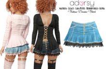 adorsy - Selina Denim Skirt Splash - Maitreya/Legacy/Lara Petite/Kupra/Reborn-Rolls