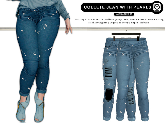 Addams "Collete" Jeans with Pearls #21