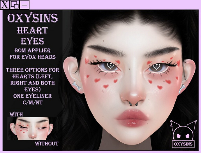 Oxysins - Heart Eyes Makeup