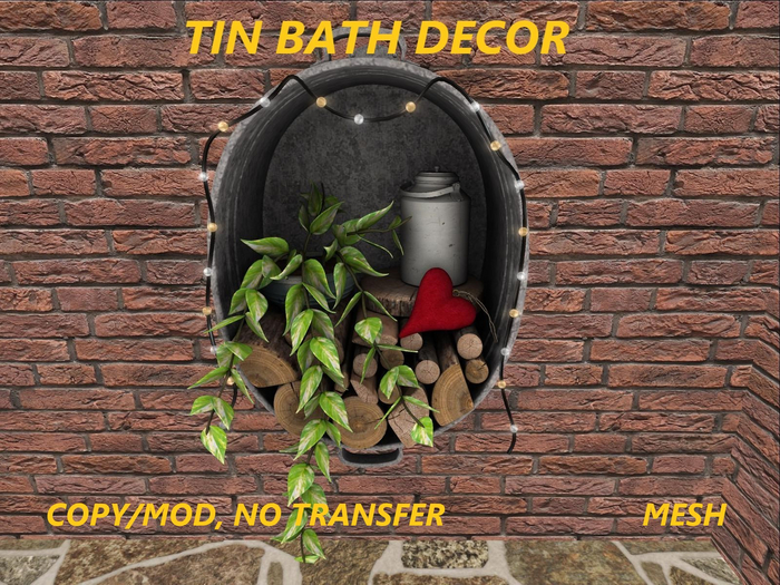 TIN BATH DECOR