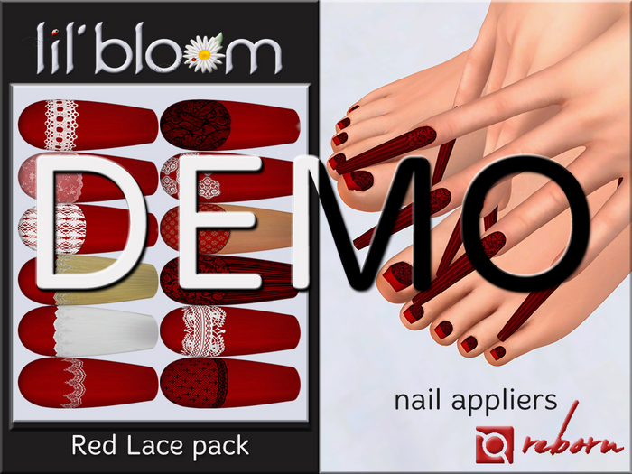 {LB} eBODY - REBORN nail HUD::DEMO Red Lace